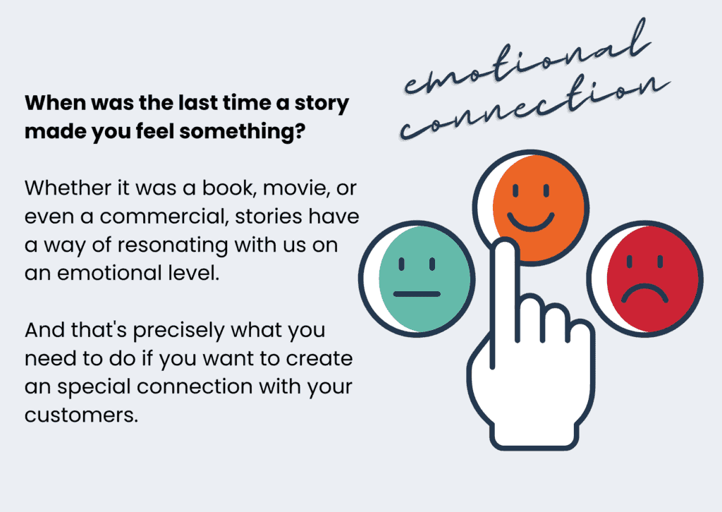 image showing that selling with a story creates emotional connection
