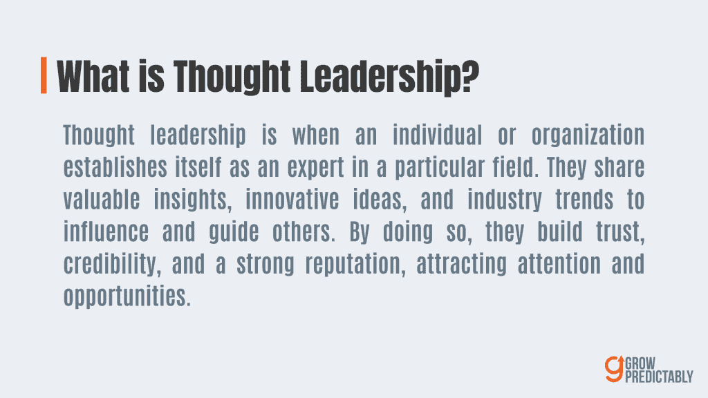 What is Thought Leadership? - SaaS Content Marketing Strategies