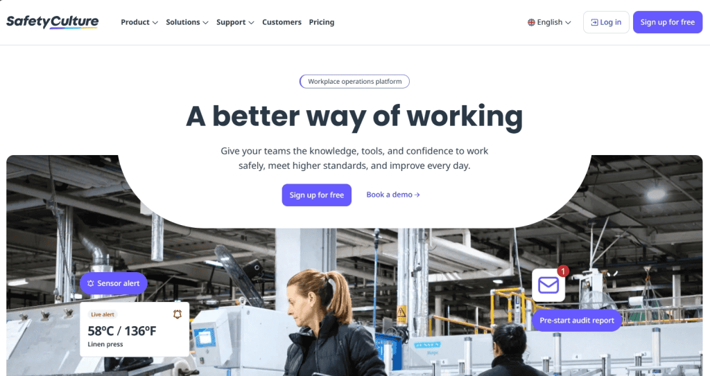 SafetyCulture - An example of a workplace health and safety compliance platform