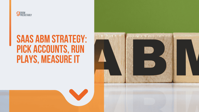 SaaS ABM Strategy: Pick Accounts, Run Plays, Measure It