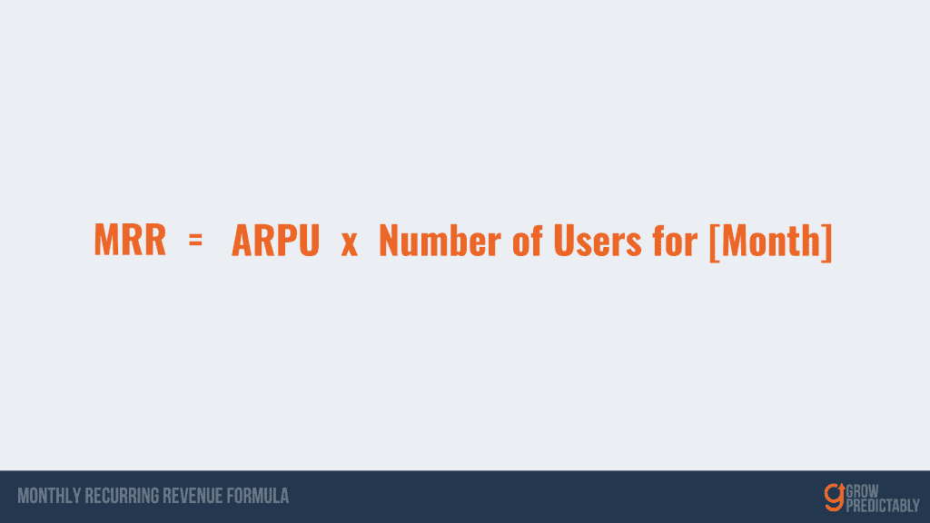 Monthly Recurring Revenue Formula