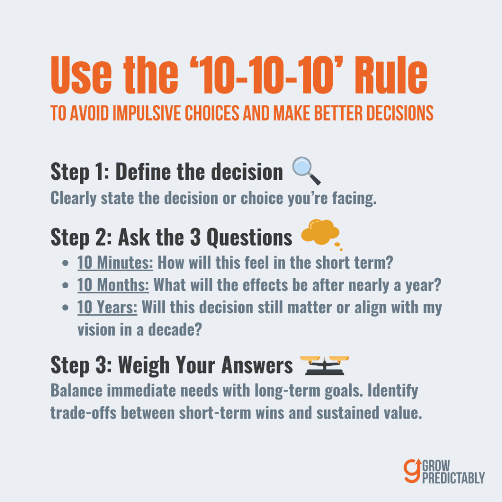 How to Use the 10 10 10 Rule