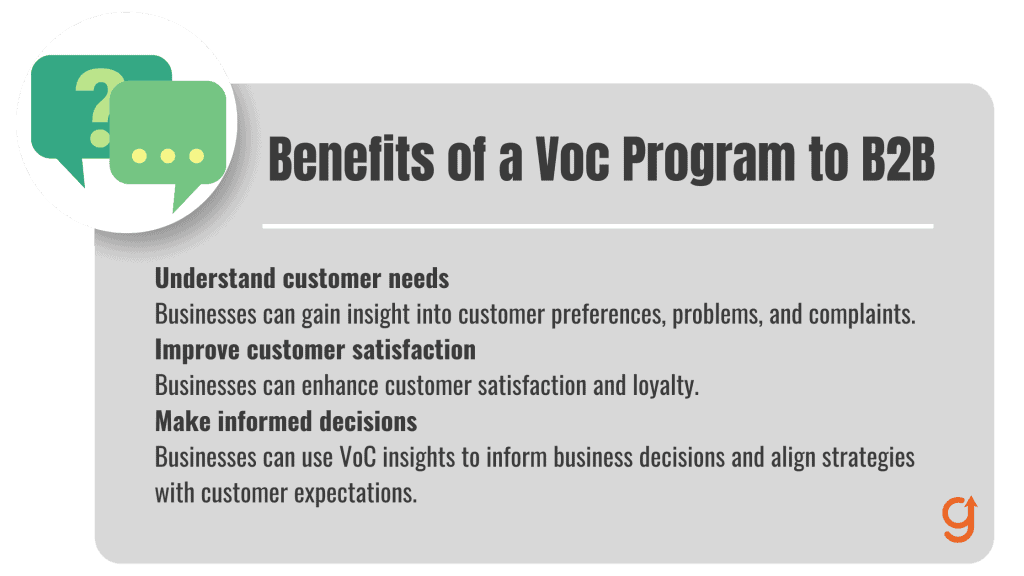 The 3 Common Benefits of Establishing a Voc (Voice of Customer) Program to a B2B Business