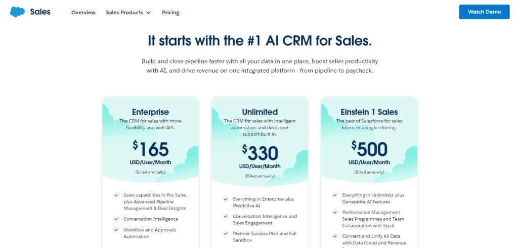Salesforce is one example of subscription based B2B plans because it offers predictable pricing for customers to manage CRM needs efficiently