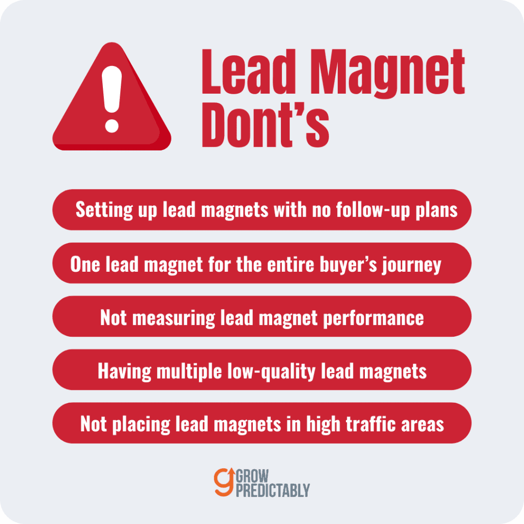 The 5 Don'ts of Using a Lead Magnet