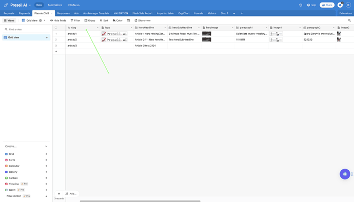 Airtable's automation capabilities being used for scaling pages for programmatic SEO