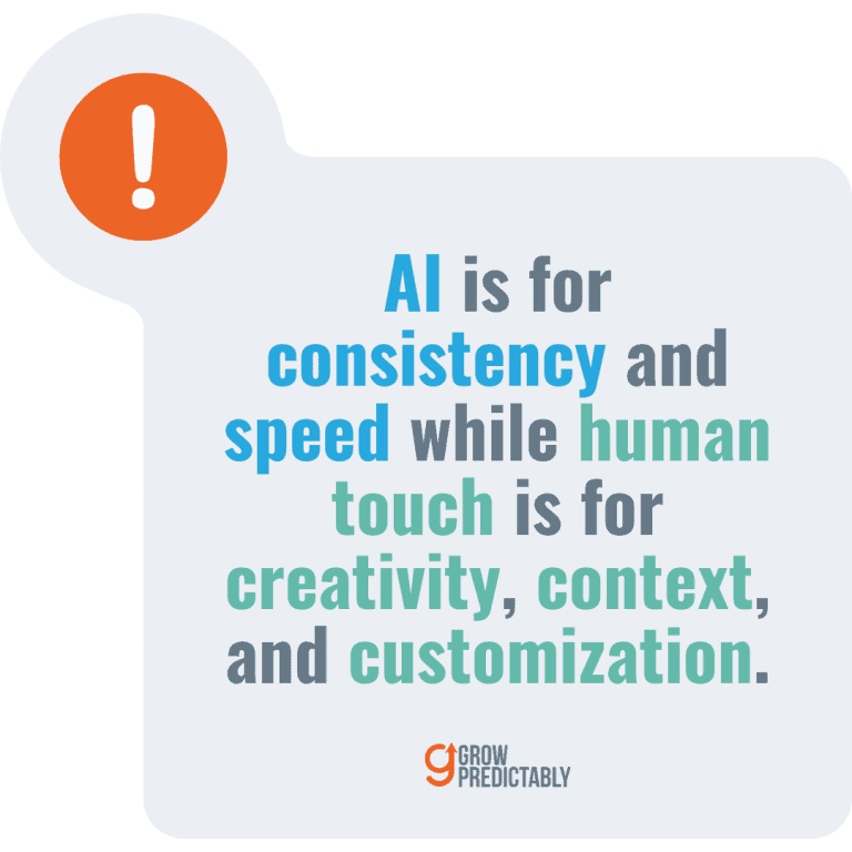 The rule of thumb when implementing AI, applies even to SEO.