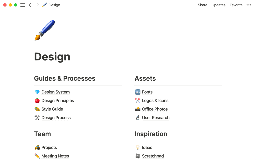 Notion's Simple and Clean UI Makes for An Easily Accessible Training Hub