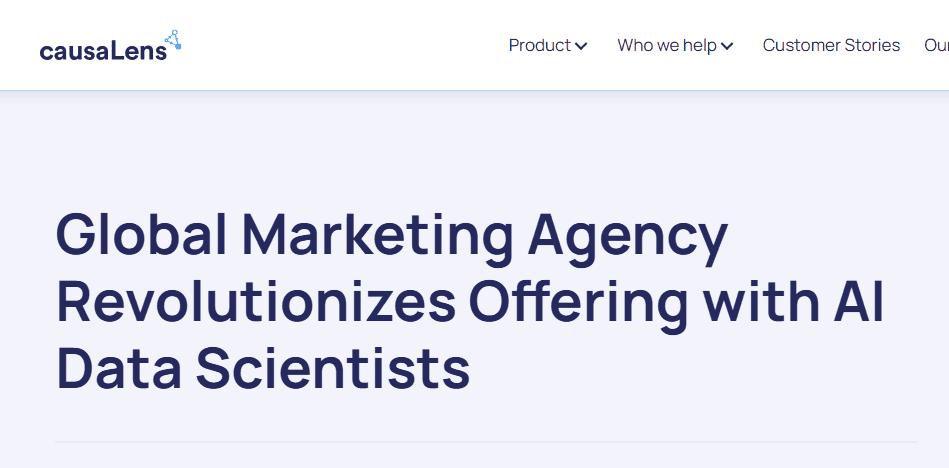 Case Study Cover: How A Marketing Agency Revolutionized Their Offers Using CausaLens' AI Data Scientists