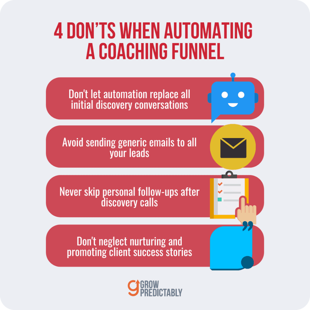 4 Donts When Automating a Coaching Funnel