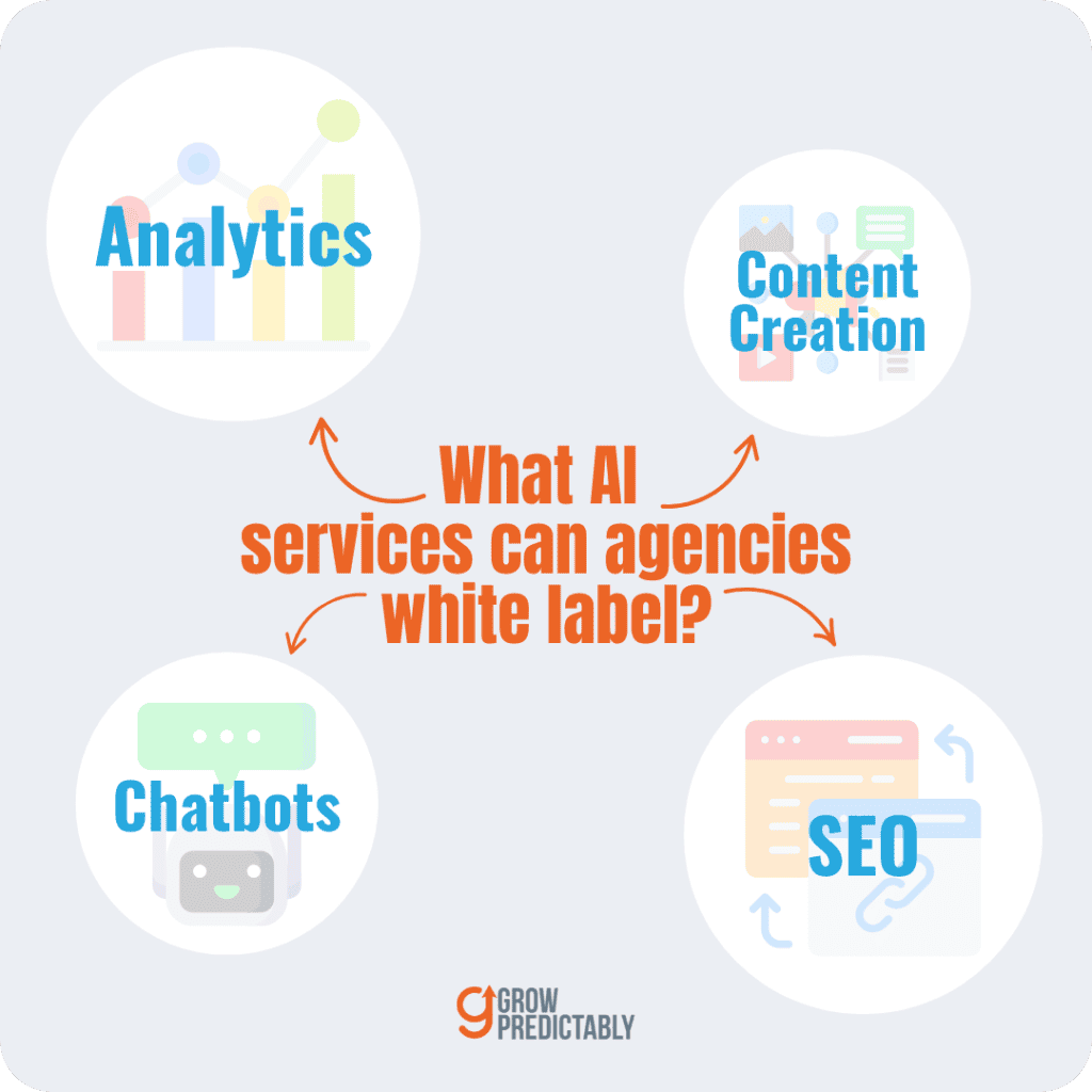 Types of White Label AI Services That Agencies Can Use: Analytics, Content Creation, Chatbots, SEO