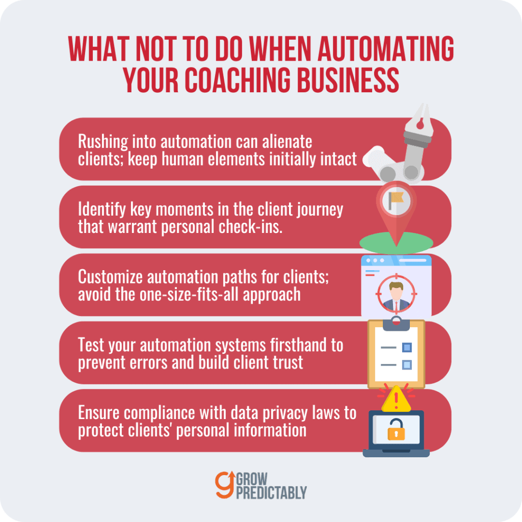 5 Things to Not Do When Automating Your Coaching Business