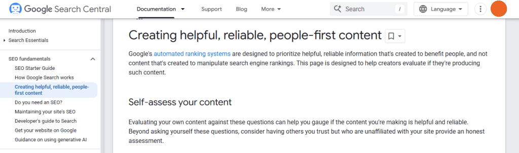 Google Search Central defines E-E-A-T as a framework that helps create helpful, reliable, people-first content.