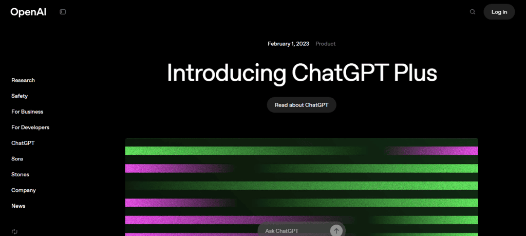 OpenAI's ChatGPT Plus, one of the best content generators introduced in the market.
